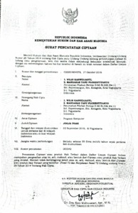 Sertifikat Haki Jogja ToAR - Repository UPN "Veteran" Yogyakarta